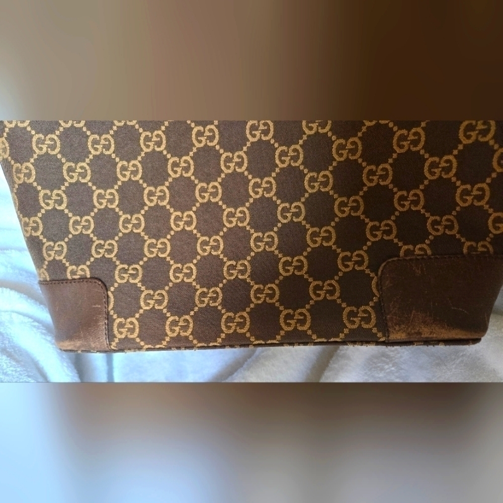 GUCCI Women's Shoulder Bag GG Canvas Brown - Picture 6 of 7